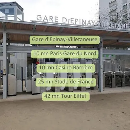 Free Private Parking - 15mn Paris - 5mn Walk Train Station - Equipped - Terrace - Garden - Stade De France - Casino D'enghien - Hippodrome, Universite Casa de Férias *